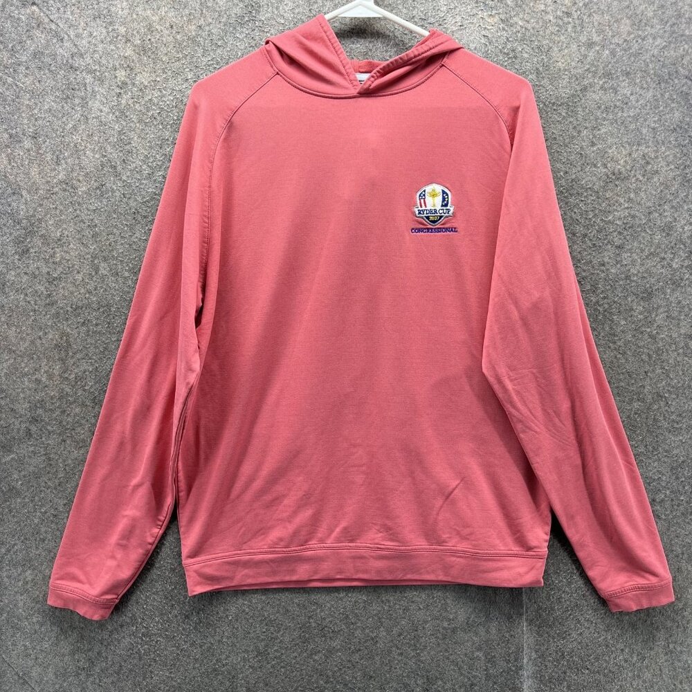Peter Millar Coral Hooded Pullover Sweatshirt